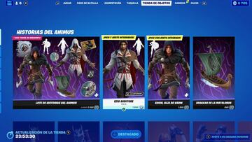 Los objetos de Assassin's Creed aparecen en la sección de la tienda llamada Historias del Animus