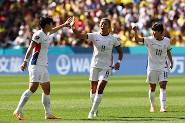 Mira las mejores imágenes del debut de la Selección Colombia en el Mundial Femenino de Australia y Nueva Zelanda ante Corea del Sur.