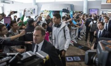 El Real Madrid, aclamado a su llegada a Vigo