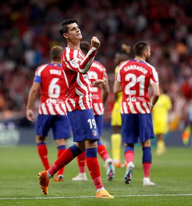 3-0. Álvaro Morata celebra el tercer gol que anota en el minuto 48 de partido.