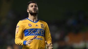 El delantero franc&eacute;s de Tigres alcanz&oacute; dicha cifra de partidos en la ida de los Cuartos de Final del Apertura 2017 contra el Le&oacute;n.