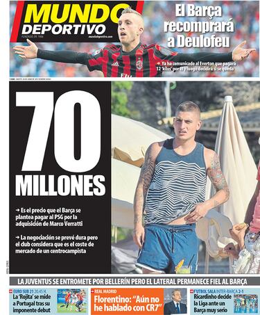 Portada de 'Mundo Deportivo' del martes, 20 de junio de 2017.