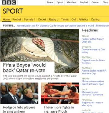 Portadas de la prensa extranjera