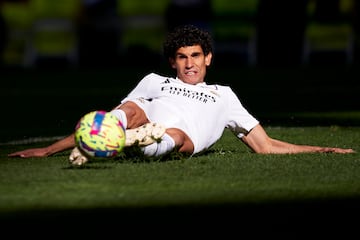Vallejo en acci¨®n durante un partido de liga ante el Valladolid.