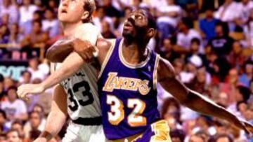 Larry Bird y Magic Johnson, eternos rivales.