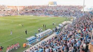 Imagen de las gradas del Nuevo Colombino, el estadio del Recreativo de Huelva.