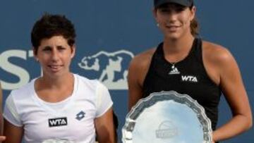 Carla Su&aacute;rez y Garbi&ntilde;e Muguruza.