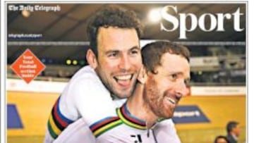 Portada del suplemento de deportes de The Daily Telegraph del 7 de marzo de 2016.