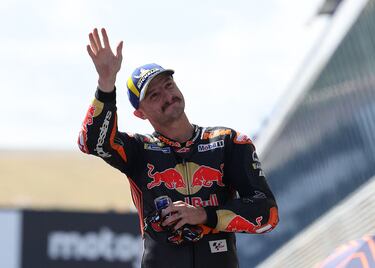 Jack Peter Miller, piloto de Red Bull KTM Factory Racing, tras la clasificación del Gran Premio de España de MotoGP.
