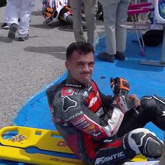 Caída dura de Canet en el liderato de Roberts