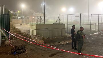 Israeli officials respond after rockets were launched across Lebanon’s border with Israel which, according to Israel’s ambulance services critically injured multiple people at a soccer pitch in Majdal Shams, a Druze village in the Israeli-occupied Golan Heights, July 27 2024. REUTERS/Avi Ohayon