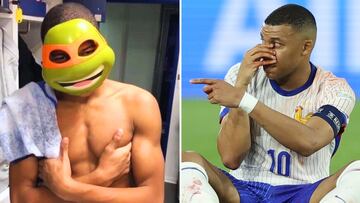 ¿La regla permite a Mbappé jugar con una máscara de las tortugas ninja?
