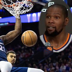 Watch Kevin Durant’s reaction to Embiid’s 70-point game