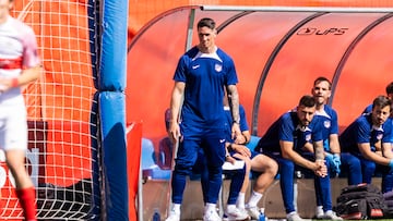 Fernando Torres, en el último partido de Liga juvenil ante el San Sebastián de los Reyes.