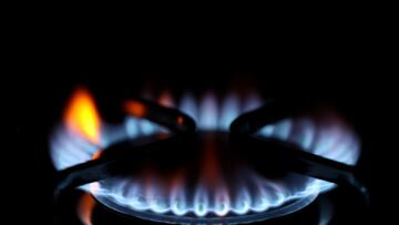 FILE PHOTO: Flames come out of a domestic gas ring of an oven in Durham, Britain, September 23, 2021. REUTERS/Lee Smith//File Photo