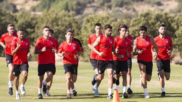 08/07/19
 HERRERA , LODI , SOLANO , KALINIC , DIEGO COSTA , JOAO FELIX , SAVIC , FELIPE
 PRETEMPORADA CONCENTRACION DEL ATLETICO DE MADRID EN LOS ANGELES DE SAN RAFAEL PRETEMPORADA
 GRUPO