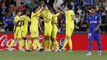 Getafe 1-2 Villarreal: resumen, goles y resultado del partido