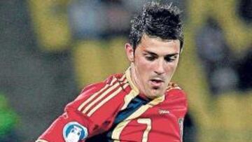 David Villa con la selección.