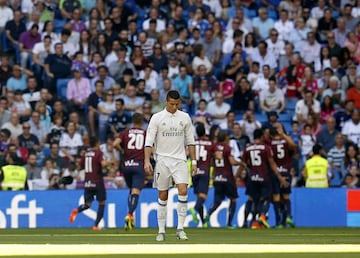 Cristiano Ronaldo tras el 0-1 de Fran Rico. 