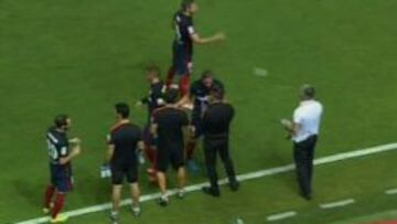 El Atlético se hidrata durante el parón.