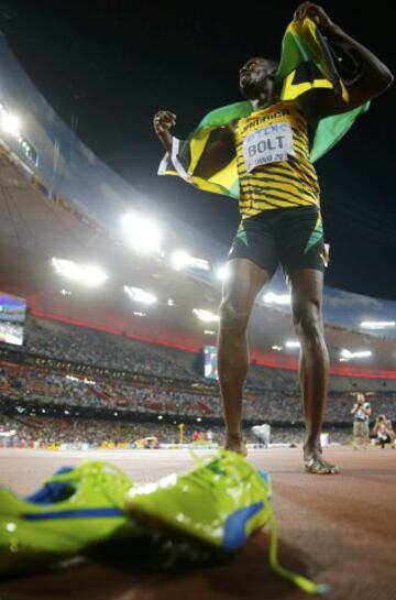 El jamaicano consigue un nuevo oro en los Mundiales de Atletismo de Pekín 2015.