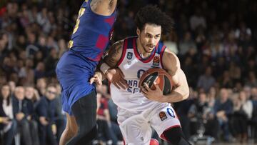 El base Shane Larkin, la 'bestia negra' del Barça, de nuevo una de las mayores amenazas en el choque de mañana en Estambul.