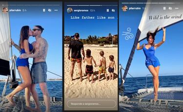 Pilar Rubio y Sergio Ramos, pasi¨®n en el mar en sus vacaciones de Navidad