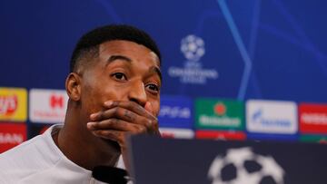 Soccer Football - Champions League - Paris St Germain Press Conference - Signal Iduna Park, Dortmund, Germany - February 17, 2020 Paris St Germain's Presnel Kimpembe during the press conference REUTERS/Leon Kuegeler