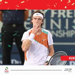 Rublev termina con el sueño de Vesely y conquista Dubái