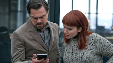Jennifer Lawrence and Leonardo DiCaprio in Don't Look Up.