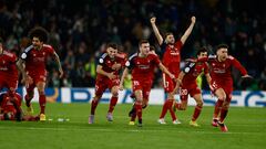 Los jugadores de Osasuna celebran su pase a cuartos de final de la Copa del Rey.