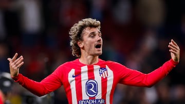 MADRID, 10/04/2024.- El delantero del Atlético Antoine Griezmann, durante el partido de ida de los cuartos de final de la Liga de Campeones que Atlético de Madrid y Borussia Dortmund han disputado este miércoles en el estadio Metropolitano. EFE/Daniel González
