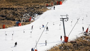 People ski at Kapoko Snow Park at Afriski Mountain Resort in Butha Buthe, Lesotho, July 31, 2021. Picture taken July 31, 2021. REUTERS/ Sumaya Hisham