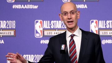 Adam Silver, en la rueda de prensa previa a los concursos del All Star de la NBA.