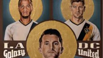 El póster del LA Galaxy para el partido inaugural.