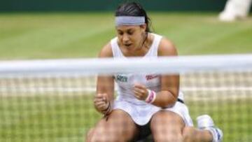 Marion Bartoli celebra su pase a la final. 