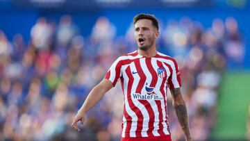 Saul Niguez of Atletico de Madrid during the La Liga match between Getafe CF and Atletico de Madrid played at Coliseum Alfonso Peres Stadium on August 15, 2022 in Getafe, Madrid , Spain. (Photo by Rubén Albarrán / Pressinphoto / Icon Sport)