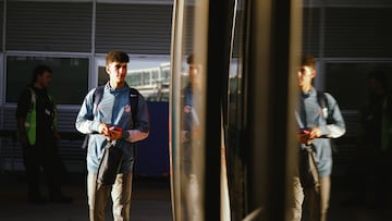 Rayane, en el viaje con el primer equipo.