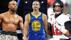 Stephen Curry, Tom Brady, Floyd Mayweather y otros padres estadounidenses famosos del deporte