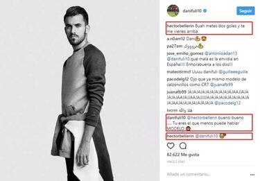 Adán y Bellerín se mofan de Ceballos al verle de modelo