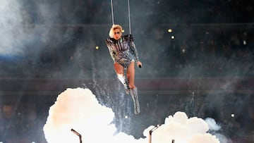 HOUSTON, TX - FEBRUARY 05:  Musician Lady Gaga performs onstage during the Pepsi Zero Sugar Super Bowl LI Halftime Show at NRG Stadium on February 5, 2017 in Houston, Texas.  (Photo by Kevin Mazur/WireImage)