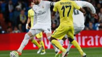 Ramos, durante el partido ante el Villarreal.