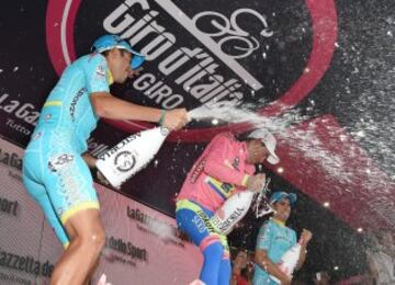 Alberto Contador, Fabio Aru y Mikel Landa.