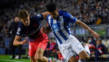 Luis D&iacute;az en un partido de Porto en la Champions