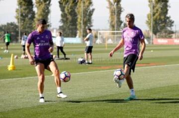 El Real Madrid completó el segundo entrenamiento de la semana en la Ciudad Real Madrid. James Rodríguez hizo trabajos diferenciados junto a Coentrao.