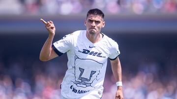 during the 11th round match between Pumas UNAM and Tijuana as part of the Torneo Clausura 2024 Liga BBVA MX at Olimpico Universitario Stadium on March 10, 2024 in Mexico City, Mexico.