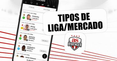 Tipos de ligas existentes en Biwenger en función del mercado