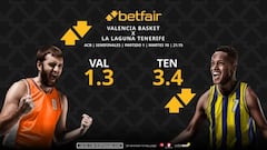 Valencia Basket vs. La Laguna Tenerife (partido 1): horario, dónde ver, pronósticos, estadísticas y cuadro