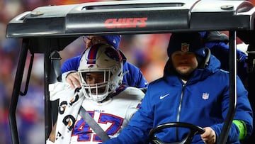 The Buffalo Bills lost their star cornerback Christian Benford in the first quarter of the AFC title game against the Kansas City Chiefs.