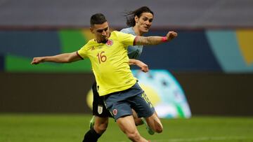 Daniel Mu&ntilde;oz en un partido de la Selecci&oacute;n Colombia